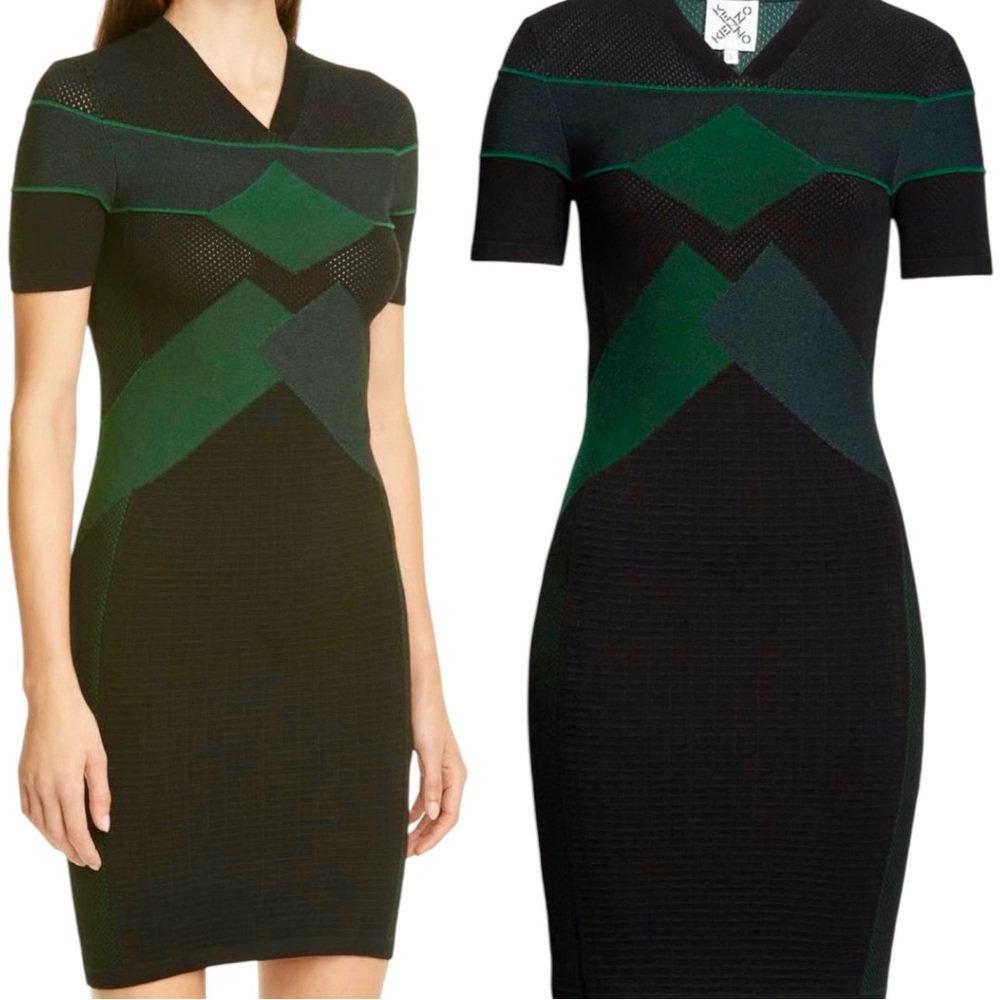 KENZO Rib Knit Dress Small